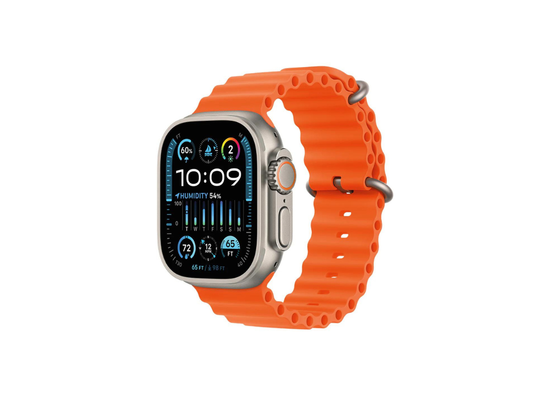 ساعة ابل الترا 2 MREH3 GPS + Cellular 49 مم هيكل تيتانيوم مع حزام برتقالي Ocean ساعة ابل الترا 2 MREH3 GPS + Cellular 49 مم هيكل تيتانيوم مع حزام برتقالي Ocean